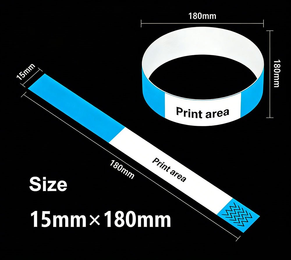 15 mm × 180 mm — bracelet imprimable nourrisson