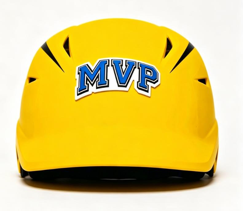 Autocollants casque baseball 3D en relief
