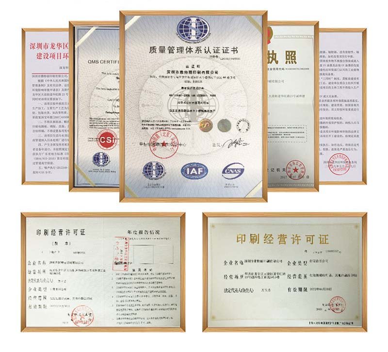 Certifications de notre usine