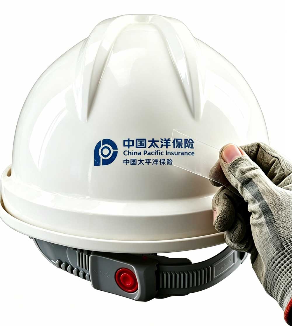 Autocollants casque de chantier sur mesure