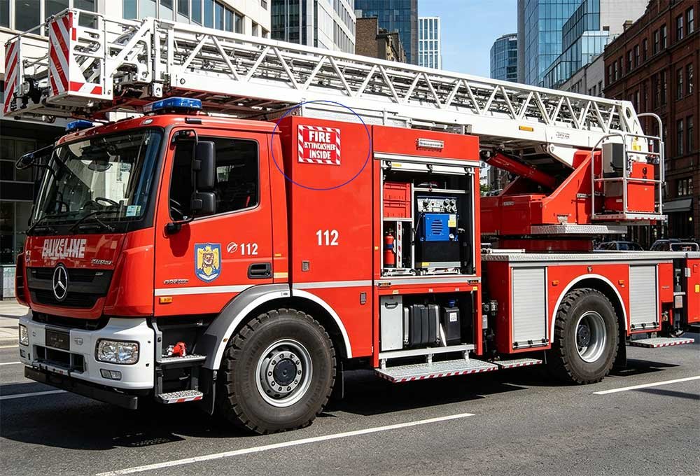 Stickers incendie pour camions