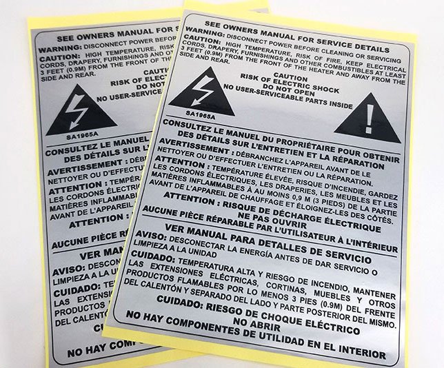 Étiquettes thermorésistantes pour fours