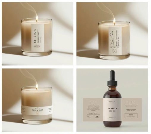 Étiquettes thermorésistantes pour bougies