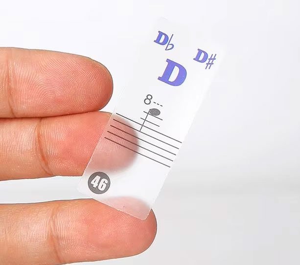 Étiquette transparente repositionnable pour surfaces lisses