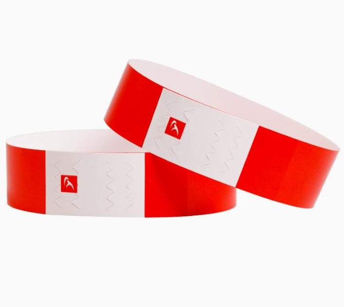 Bracelets Tyvek fermeture veinée / découpe sécurisée
