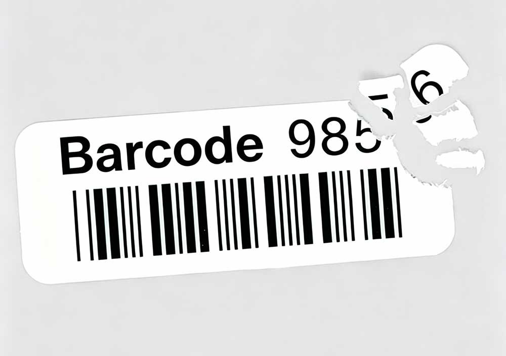 Étiquettes anti-effraction ultra-fragiles avec codes-barres
