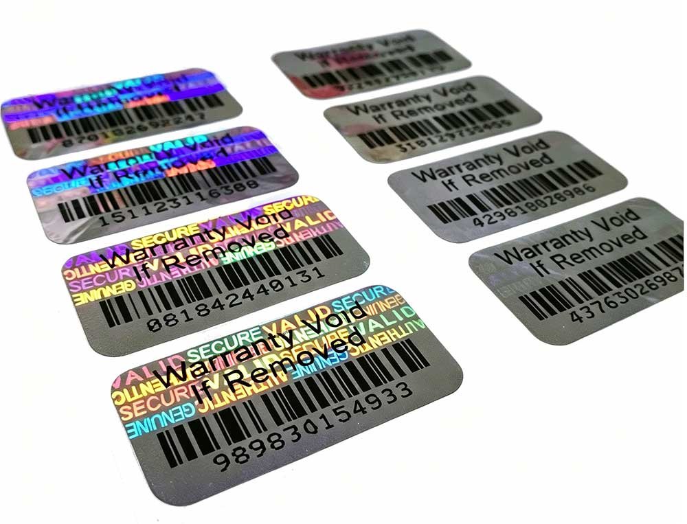 Étiquettes code-barres holographiques sécurisées