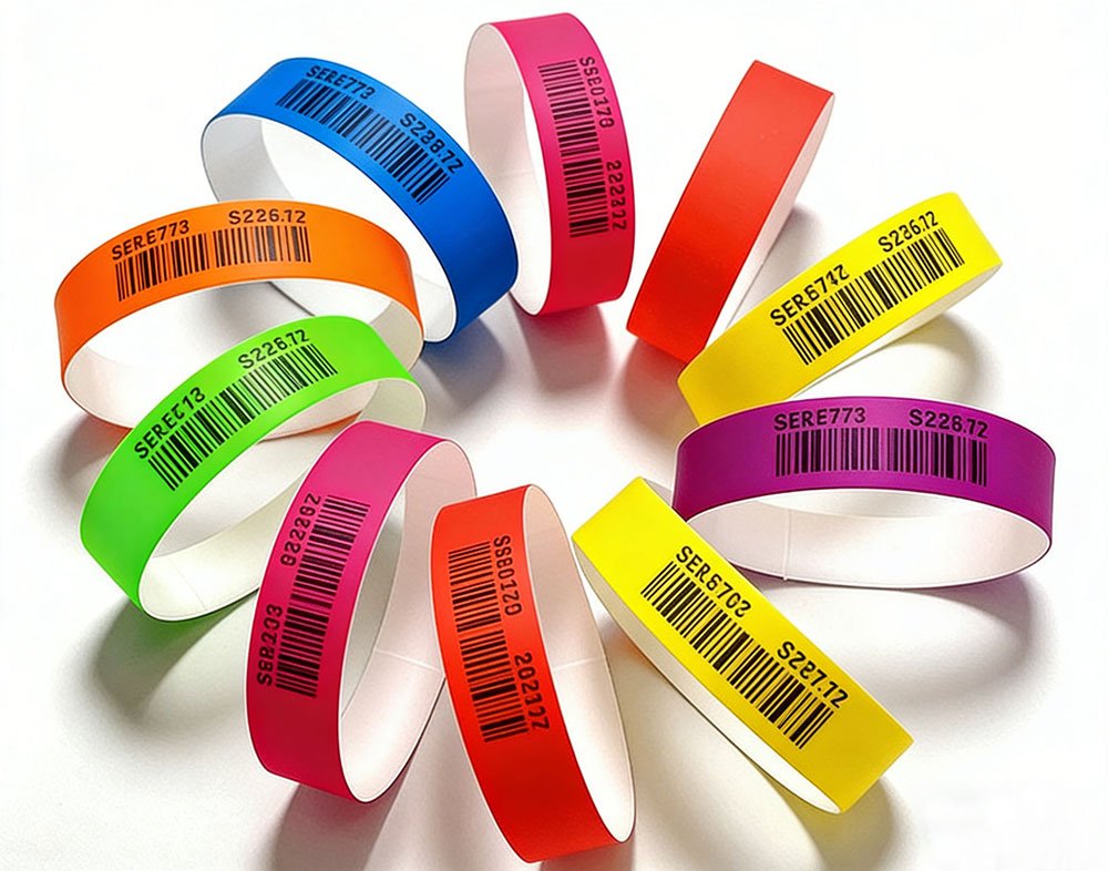 Bracelets Tyvek numérotés en série