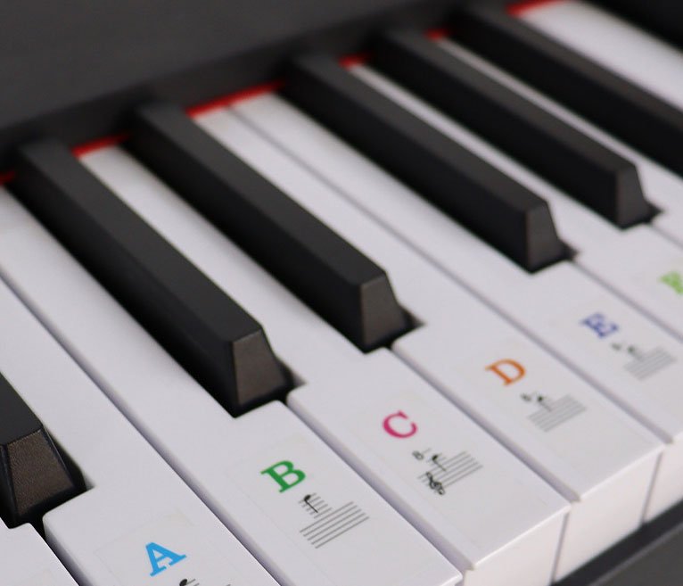Set étiquettes piano 36-37 touches standard