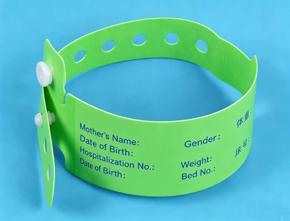 Bracelet vert pour établissement de santé
